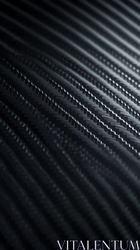 Carbon fiber style diagonal surface shows fine ridged texture