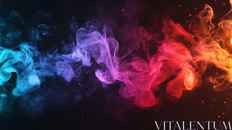 Chromatic smoke plumes form a fluid tricolor spectral bridge