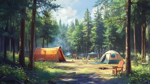 Canvas Refuge: Where Ancient Redwoods Cradle Summer Wanderers