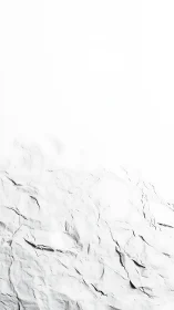 Crumpled white textured surface occupies lower image section