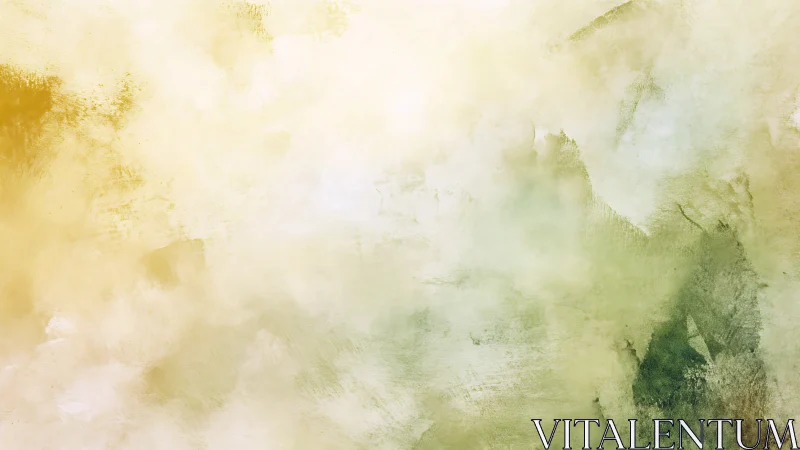 Soft bokeh-style abstract wash in warm ochre and pale green