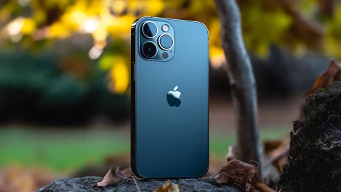 iPhone 12 Pro Pacific Blue Rear Detail with Macro Lens Assembly.