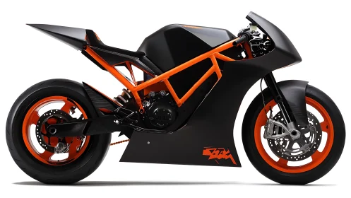 Carbon storm motorcycle leans into speed with neon precision