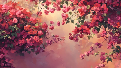 Floral Canopy with Atmospheric Light Distribution.