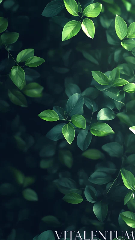 Parametric foliage cluster with cinematic bokeh lighting study.