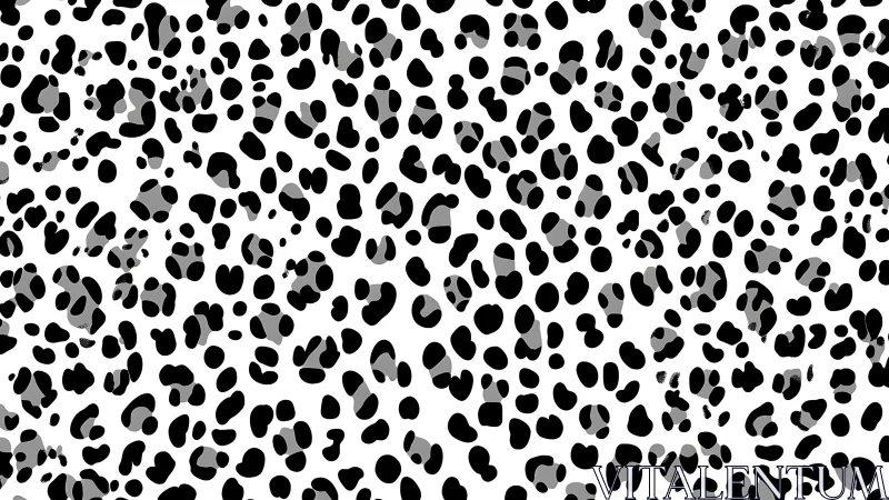 Leopard Print Pattern Creates Bold Black and White Design