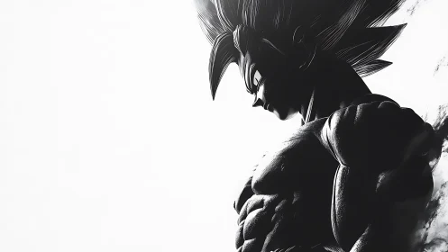 Steel-shadow warrior studies the storm inside his silence