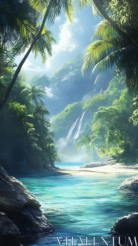 Emerald Canyon Sanctuary: Where Waterfalls Kiss Tropical Paradise.