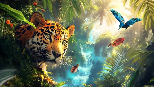 Jungle Sentinel Peers Through Paradise Realms