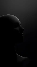 Whispered silhouette in obsidian light and breathing shadow.