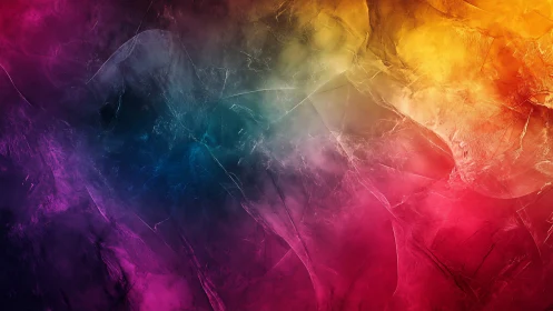 Color storms collide on a frosted glass cosmos