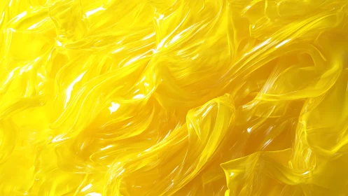 Bright yellow glossy paint texture in abstract contemporary style.