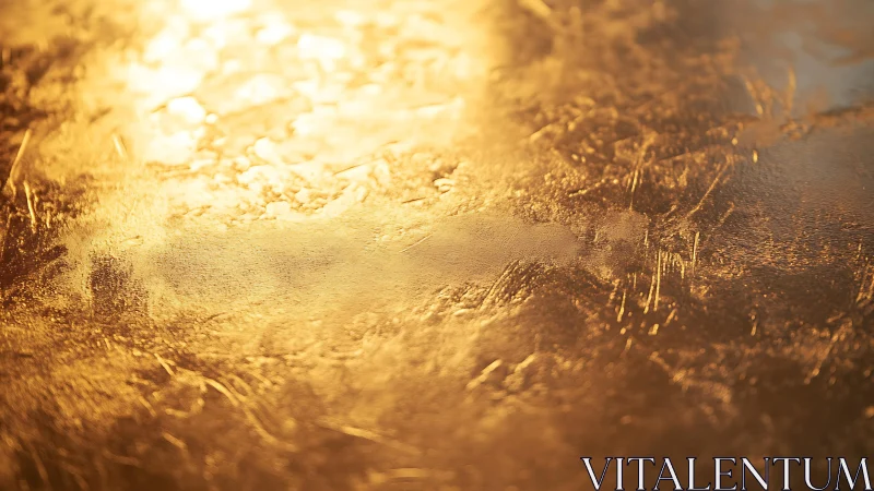 Shimmering Golden Abstract Texture with Metallic Surface Finish.