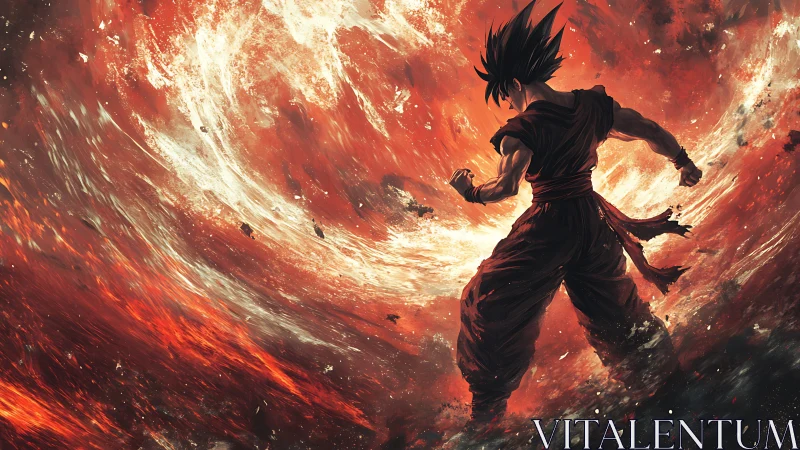 Stormforged warrior ignites a swirling inferno of power.