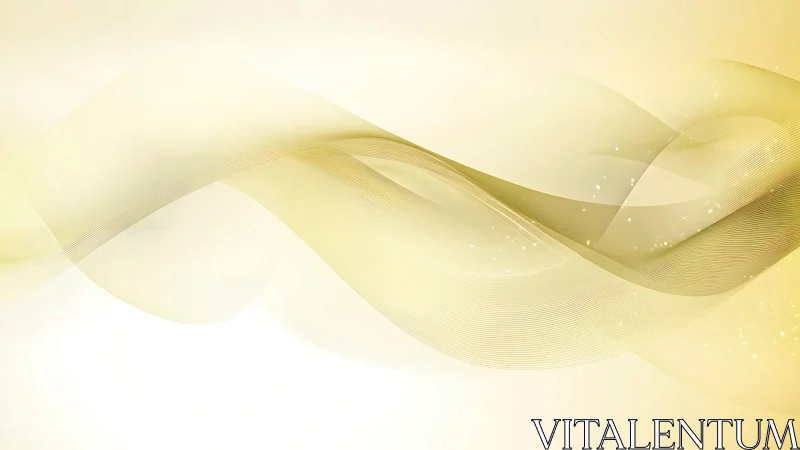 Soft golden wave lines on bright abstract background.