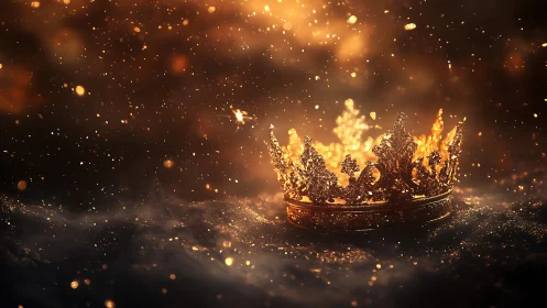 Golden Crown Glowing with Radiant Sparkle and Wonder.