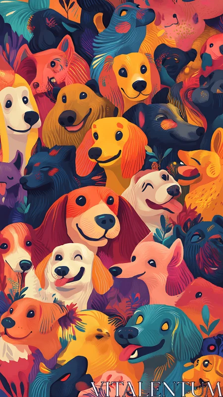 Chromatic canine topology with dense vectorial crowding.