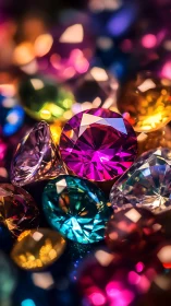 Glittering rainbow gemstones in a playful jewel-daydream.