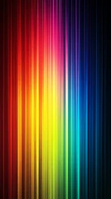 Chromatic pillars race upward through a luminous digital dusk