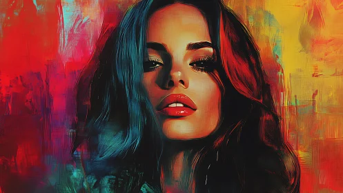 Chromatic muse leans into firelight and ocean shadows