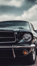 Front-quarter optical study of classic coupe fascia geometry.