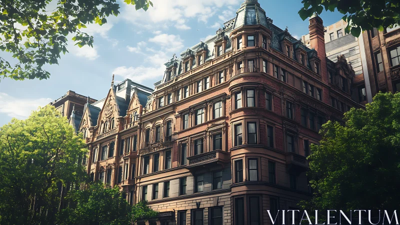 Historic corner townhouse captures late afternoon architectural light