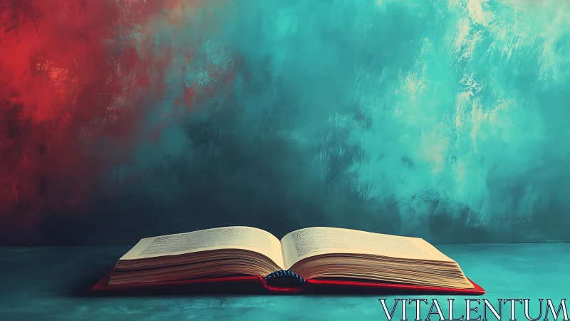 Story-soaked pages resting in a dreamy color haze.