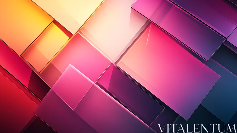 Vibrant Abstract Geometric Pattern with Gradient Colors.