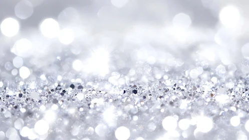 Soft silver sparkle field with dreamy winter shimmer.