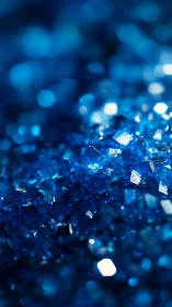 Macro photograph isolates luminous blue crystalline textures