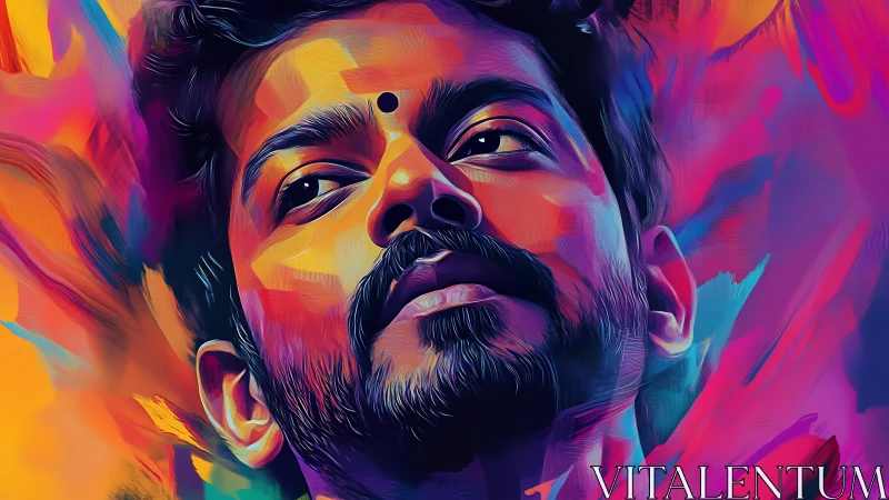 Vibrant digital portrait celebrates introspective confidence