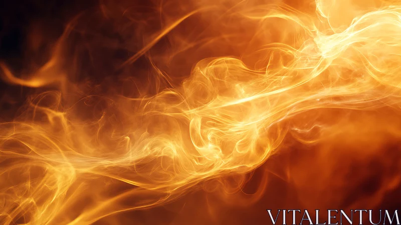 Dance of Golden Flames - Mesmerizing Fire Flow.