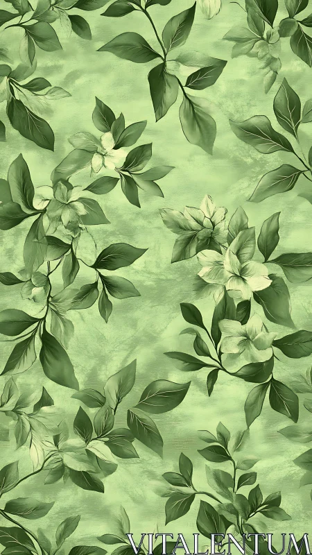 Soft green foliage drifts gently across a calm floral field