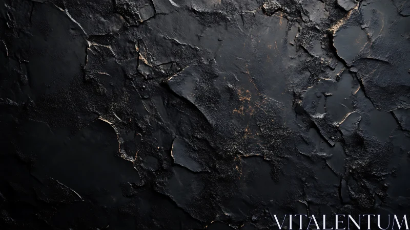 Midnight lava wall where charred textures quietly shimmer.