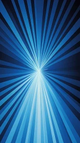 Radial blue light beams converging at central focal point.