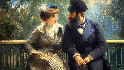 Soft-spoken glances stitch a secret pact on a garden bench