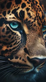Luminous Leopard: A Piercing Gaze Into Wild Grace.