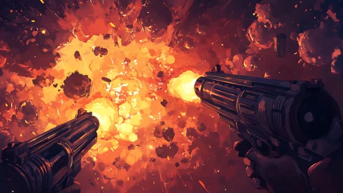 Explosive Action Unleashed Between Dual Weapons