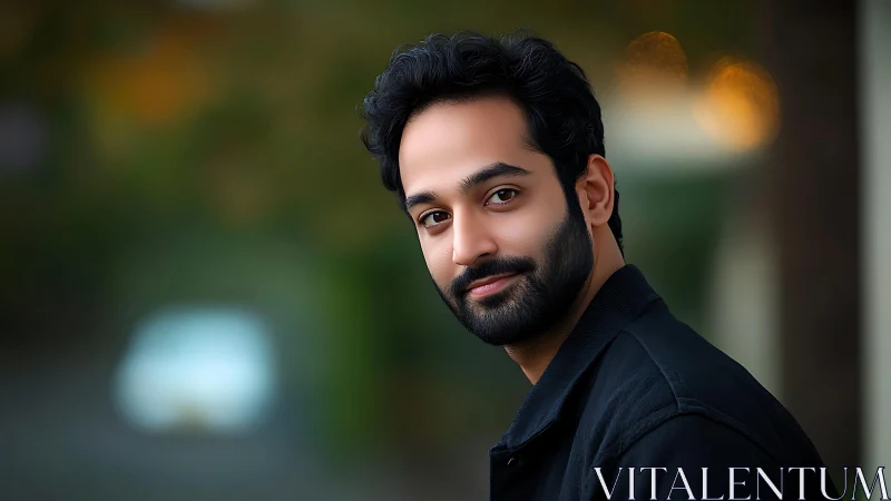 Warm twilight portrait of a man with an easy, gentle smile.