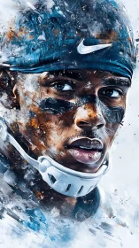 Electric intensity radiates from a focused football player