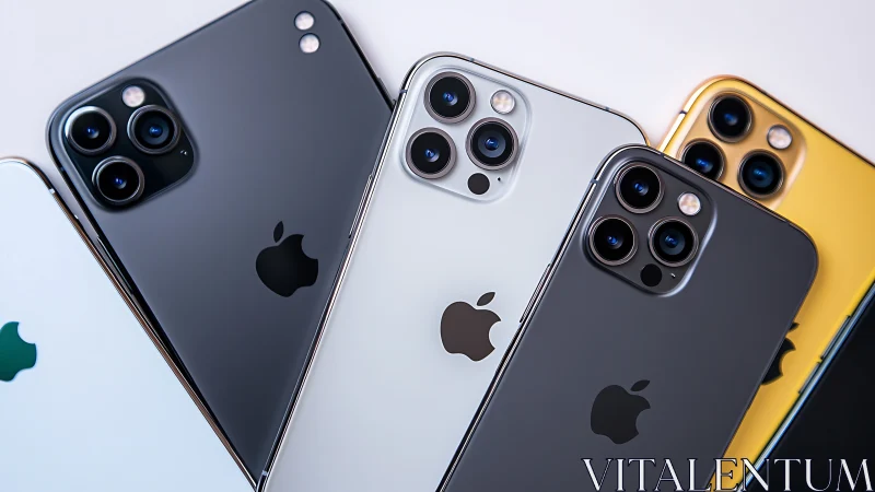 Premium smartphones display multi-lens cameras and finishes.