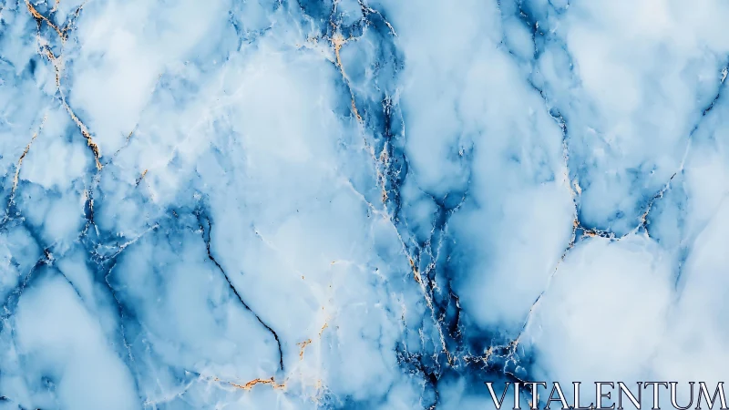 Elegant blue marble texture with gold veins, abstract style.