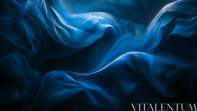 Velvet ocean of light folds itself into silent blue waves