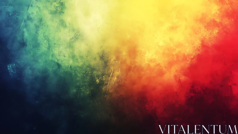 Soft rainbow glow drifting through dreamy painted mist.