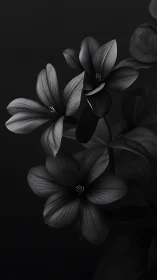Monochromatic Botanical Study: High-Contrast Floral Composition.