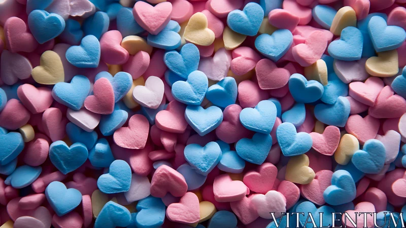 Aggregated Felt Heart Forms in Multiple Colorways.