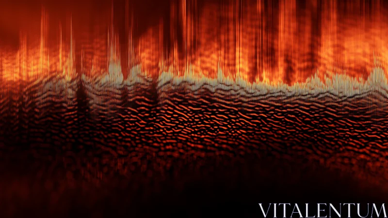 Glowing abstract waves dancing in warm fiery light.