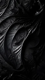 Dark metallic fractal curves interlock in layered formation