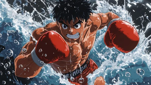 Dynamic Aquatic Combat Figure with Muscular Hydrodynamic Anatomical Rendering.