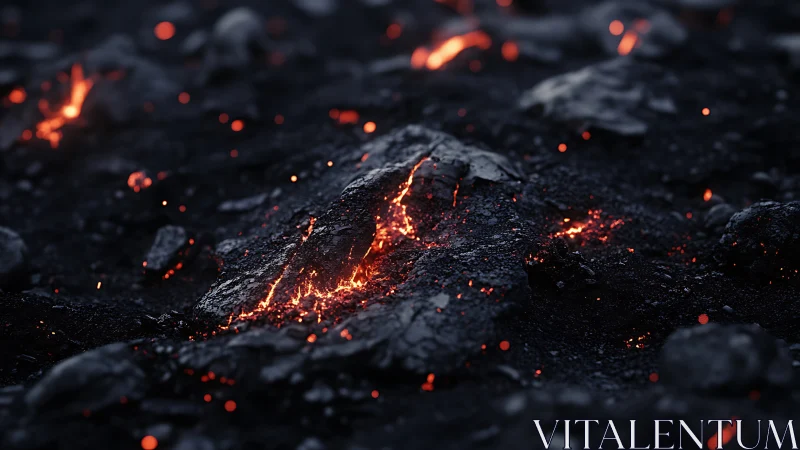 Ember's Breath: Molten Veins Through Scorched Stone.